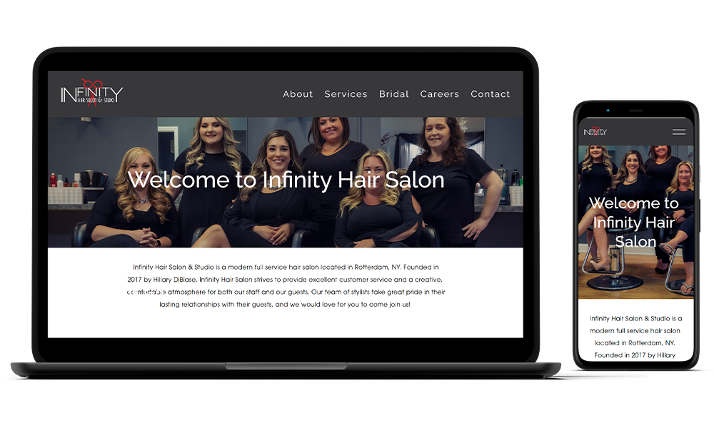 mockup of desktop and mobile website